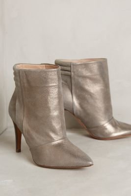 Hoss Intropia Shimmered Booties Silver 38 Euro Boots