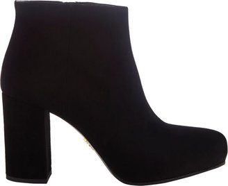 Prada Women's Hidden-Platform Ankle Boots-Black