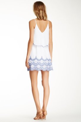 City Triangles Popover Embroidered Flutter Dress