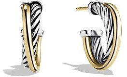 David Yurman Crossover Extra Small Hoop Earrings with Gold