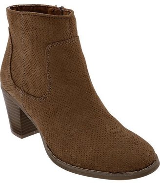 Old Navy Women's Perforated Faux-Suede Ankle Boots
