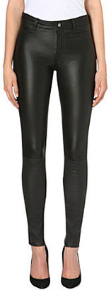 MiH Jeans Ellsworth high-rise leather trousers