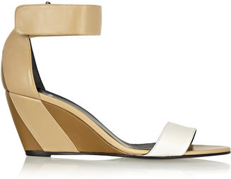 Pierre Hardy Tri-tone leather wedge sandals