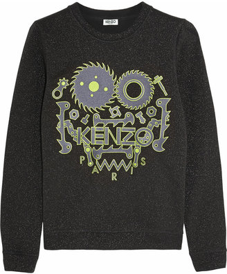 Kenzo Monster metallic cotton-blend sweatshirt