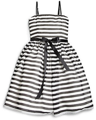 Un Deux Trois Girl's Striped Party Dress