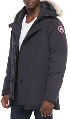 Canada Goose Chateau Arctic-Tech Parka with Fur Hood, Navy