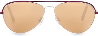 Matthew Williamson Gold Mirrored Sunglasses - for Women