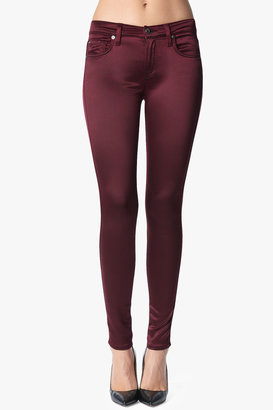 7 For All Mankind The Skinny In Berry Red Sateen