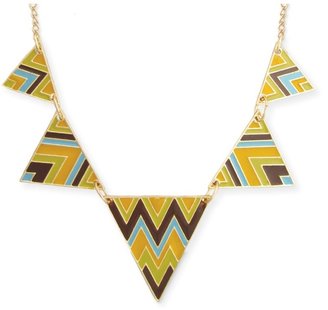 Z Designs Enamel Chevron Triangle Necklace