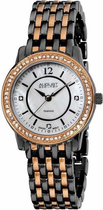 August Steiner Women's AS8027BKG Dazzling Diamond Bracelet Watch