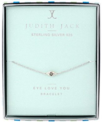 Judith Jack Mini Motives" Swarovski Marcasite Crystal Evil Eye Bracelet