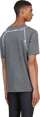 Alexander McQueen Grey Bones Harness T-Shirt