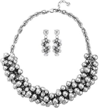 Swarovski lola and grace Rhodium Plated Sparkle Necklace and Earrings Set With Elements