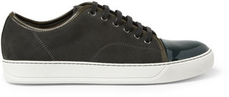Lanvin Suede and Patent-Leather Sneakers
