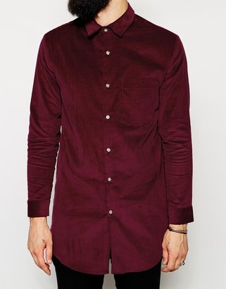 B.young Reclaimed Vintage Super Longline Cord Shirt