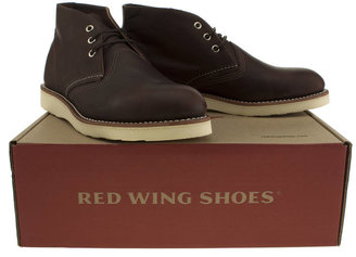 Red Wing Shoes Mens Dark Brown 3 Tie Chukka Boot Boots