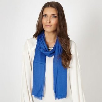 J by Jasper Conran Designer royal blue woven cashmere blend scarf