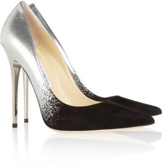 Jimmy Choo Anouk degradé metallic leather and suede pumps