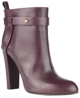 Sergio Rossi Burgundy Ankle Boots