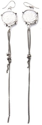 Ann Demeulemeester Silver bead and glass earrings