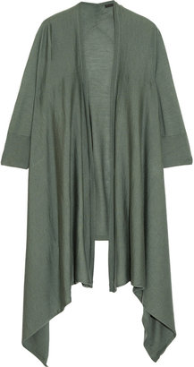Donna Karan Draped cashmere, wool and silk-blend cardigan