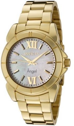 Invicta Women's 0460 Angel Collection 18k Gold-Plated Stainless Steel Mother-of-Pearl Watch