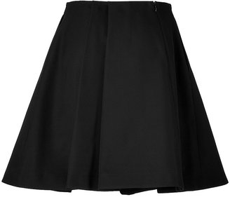 Jil Sander Navy Cotton-Silk Skirt in Black