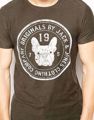 Jack and Jones T-Shirt With Originals Bulldog Print