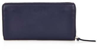 Balenciaga Padlock Zip-around Leather Wallet - Blue