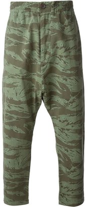 GOLDEN GOOSE DELUXE BRAND camouflage drop-crotch trousers