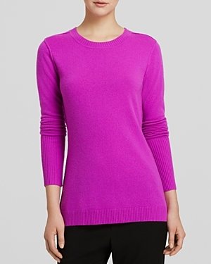 Aqua Cashmere Sweater - Fitted Crewneck