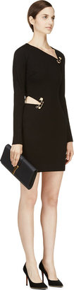 Versus Black Safety Pin Cut-Out Dress