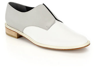 Robert Clergerie Old Two-Tone Elasticized Oxfords