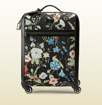 Gucci Flora Knight Print Canvas Wheeled Carry-On Suitcase