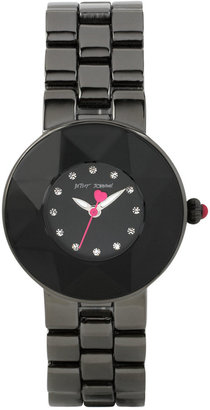 Betsey Johnson Women's Gunmetal-Tone Bracelet Watch 33mm BJ00402-03
