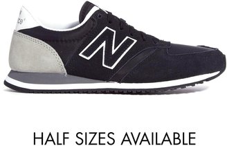 New Balance Black And Gray 420 Suede Mix Sneakers