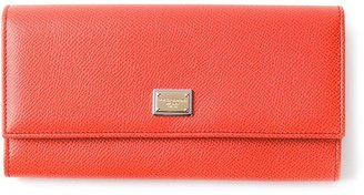 Dolce & Gabbana long plaque fold-over purse