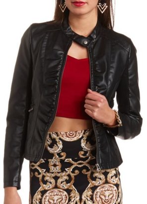 Charlotte Russe Faux Leather Moto Jacket