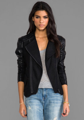 Blank NYC Jacket with Leather Detail