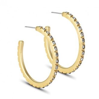 Ben de Lisi Principles by Designer grey crystal encased hoop earring