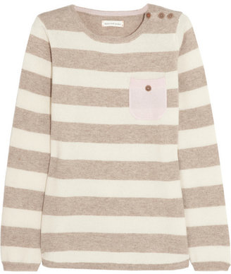Chinti and Parker Contrast-pocket striped cashmere sweater