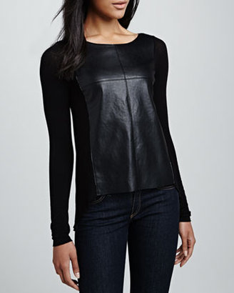 Bailey 44 Software Faux-Leather Top