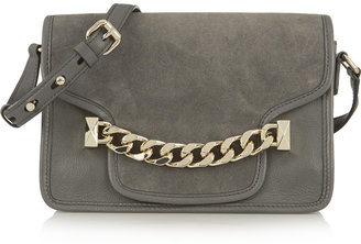 Karl Lagerfeld Paris K/Chain leather and suede shoulder bag