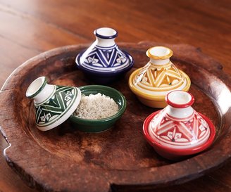 Napa Style Tagine Salt Cellars, Four Cellars, one of each color