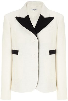 Carven White Cotton Bouclé Jacket