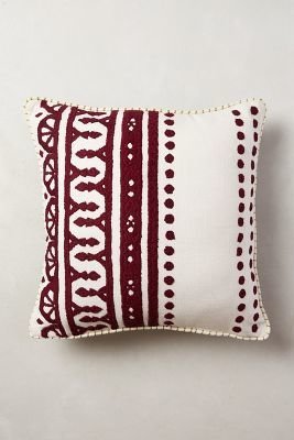 Anthropologie Embroidered Agra Pillow