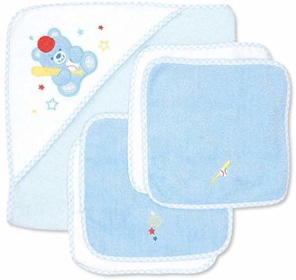 SpaSilk 100-Percent Cotton Hooded Terry Bath Towel with 4 Washcloths