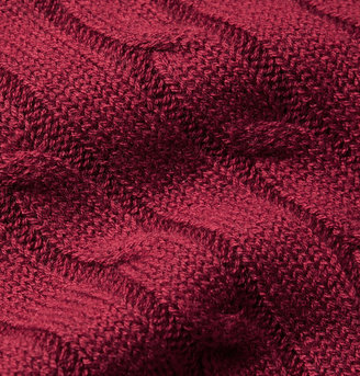Beams Cable-Knit Merino Wool Sleeveless Sweater