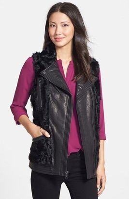 MICHAEL Michael Kors Genuine Lamb Fur & Leather Vest (Online Only)