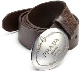 Prada Cinture Textured Leather Belt
